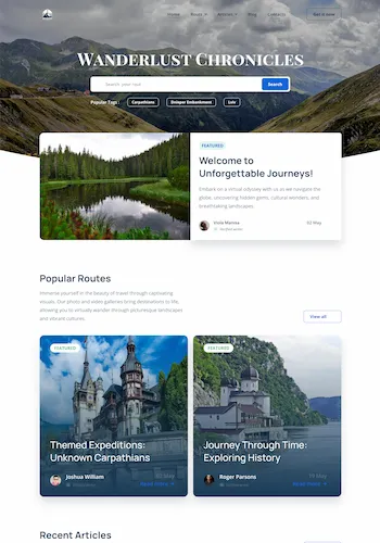 Веб-сайт: Wanderlast cronicles. Сайт, розроблений із застосуванням стандартних веб-технологій має на меті надихнути та допомогти спланувати подорожі Європою, пропонуючи інформацію про різноманітні напрямки, культуру, визначні пам'ятки та практичні поради для самостійних мандрівників.